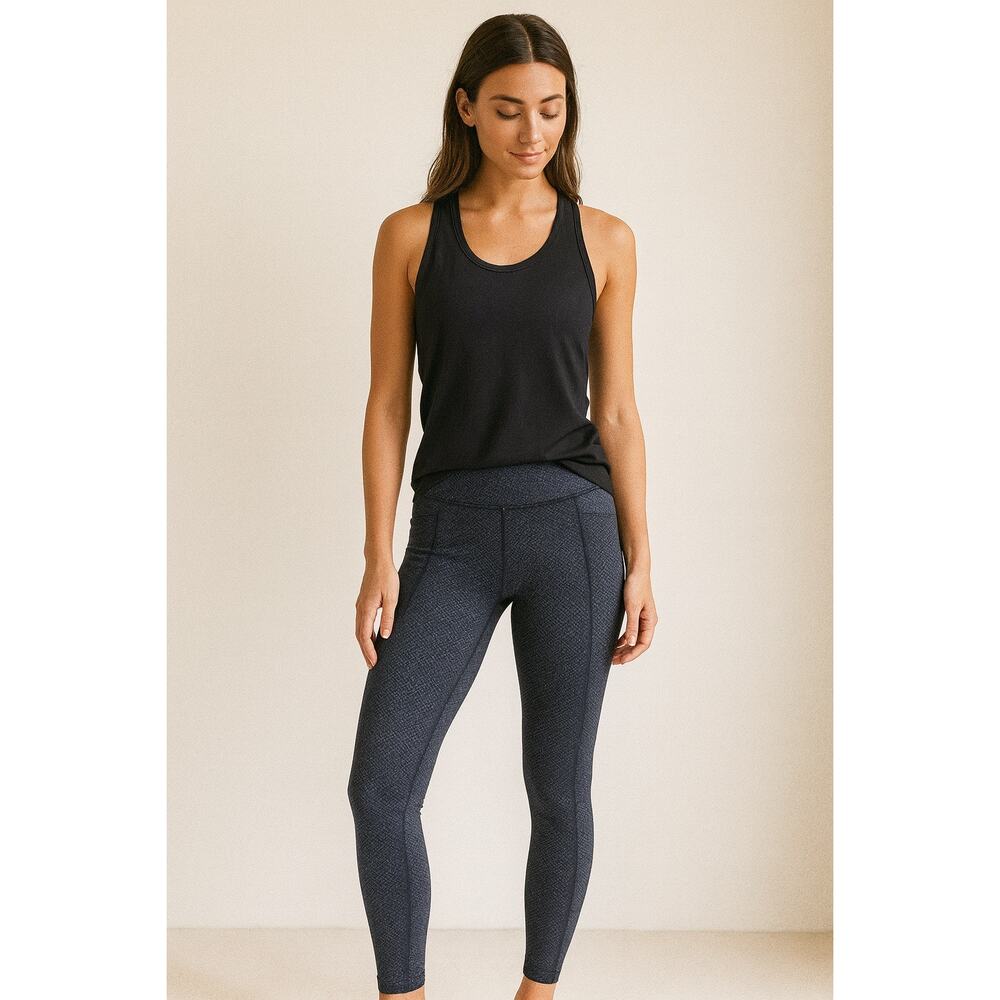 Athleta Leggings Size Small Gray Herringbone Side Pocket Leggings